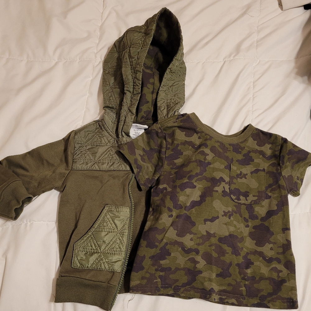 Tommy Bahama Boy's 18M Camo Jacket & Tee NEW